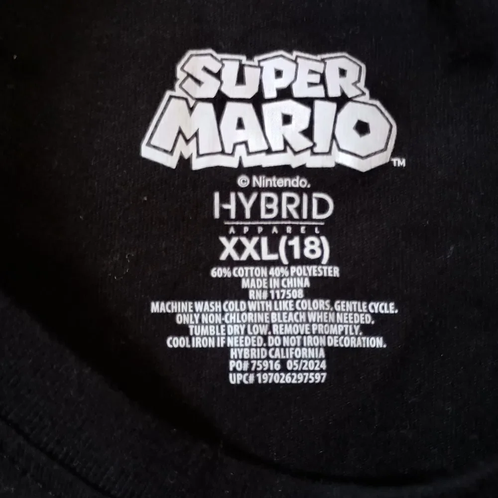 Super Mario Boo Black T-Shirt